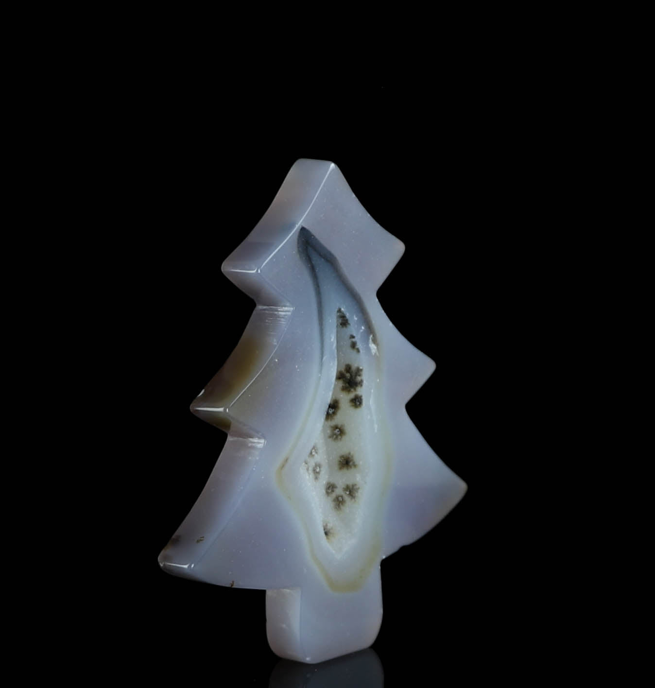 Agate Crystal Christmas Tree Carving