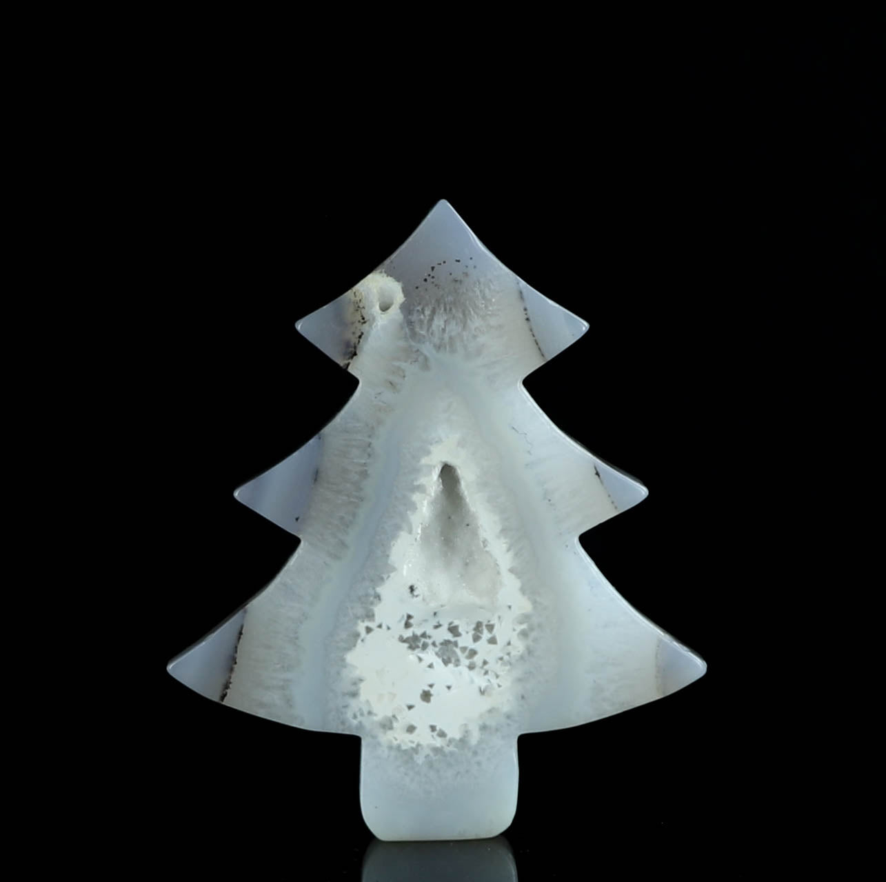 Agate Crystal Christmas Tree Carving