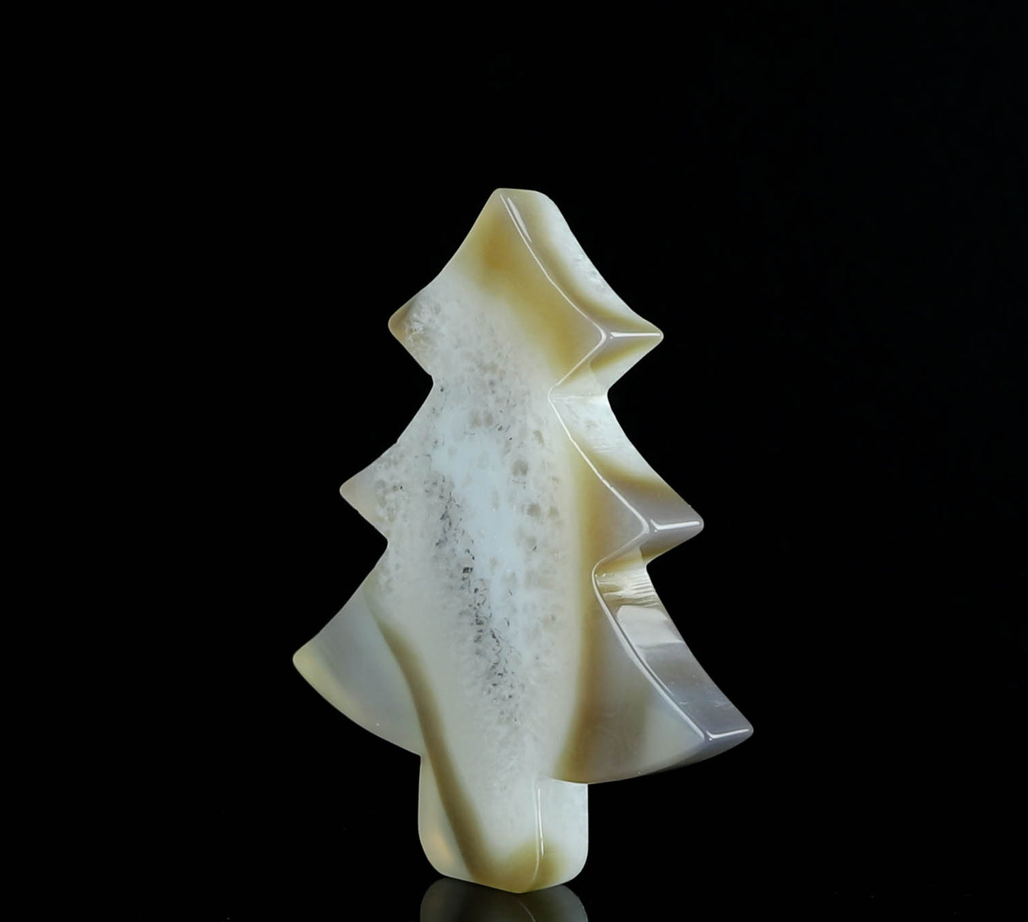Agate Crystal Christmas Tree Carving