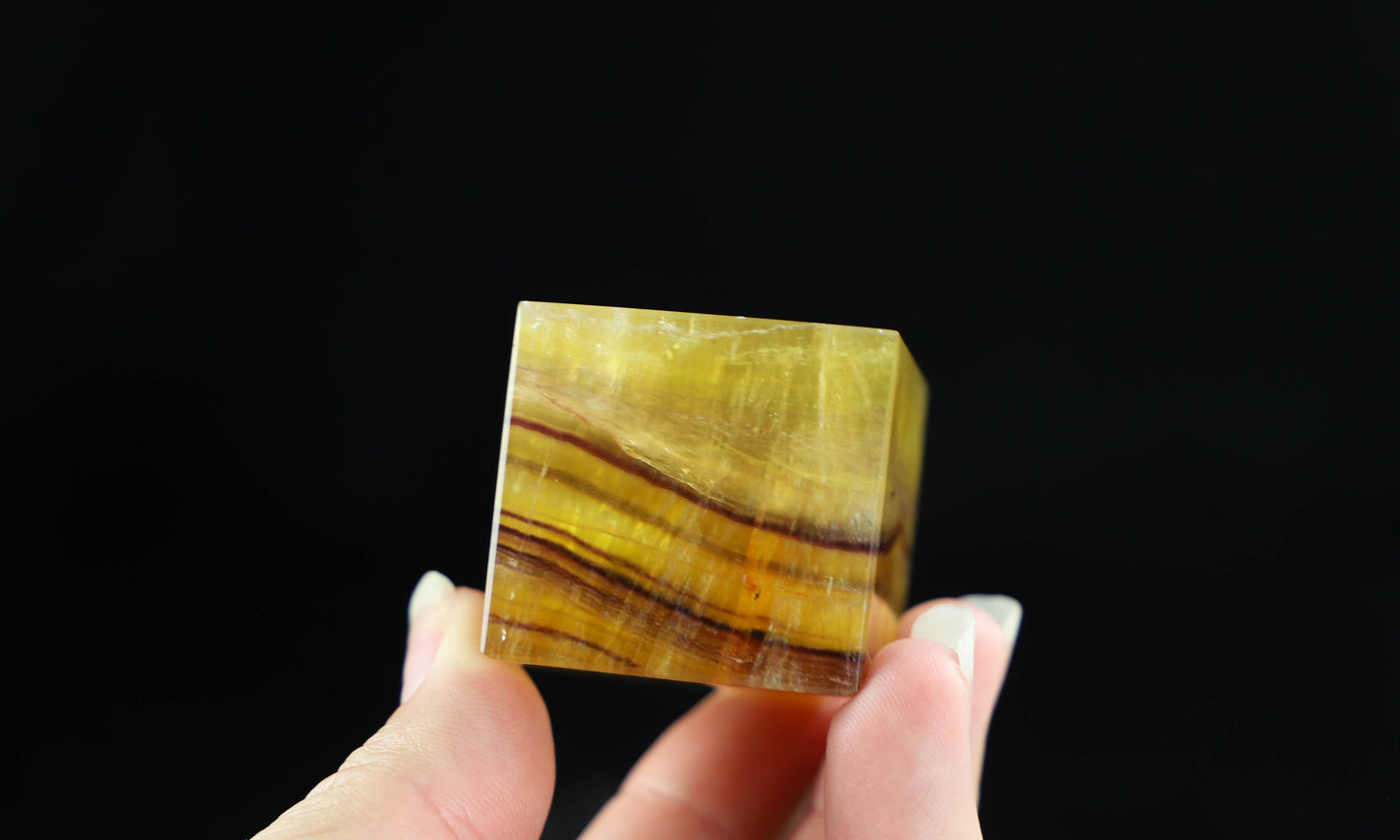 Fluorite Crystal Cube