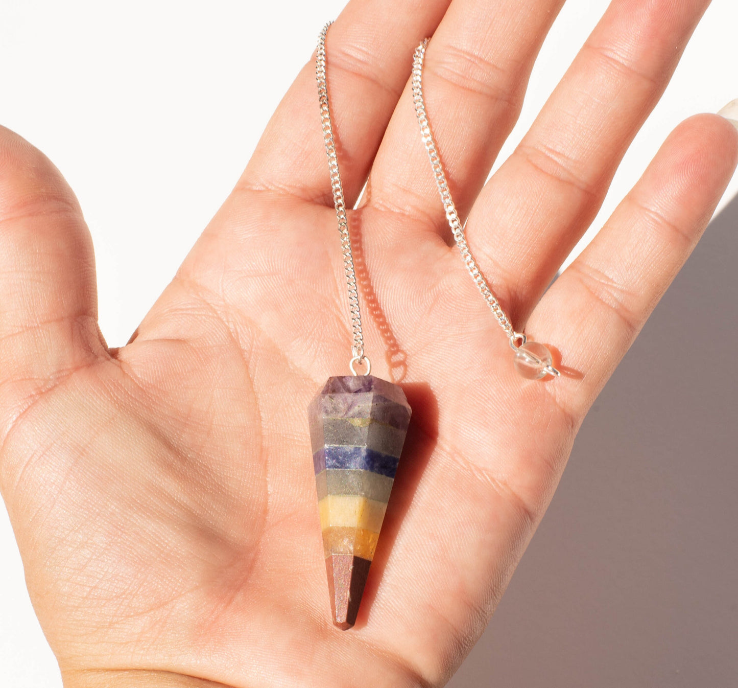 Crystal Chakra Pendulum for Spiritual Healing and Divination