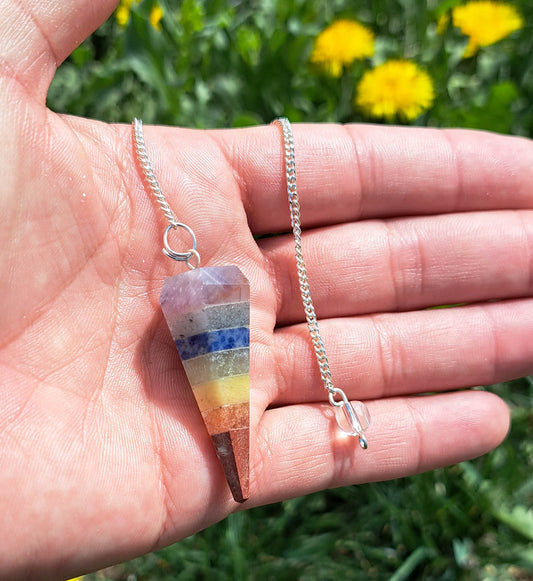 Crystal Chakra Pendulum for Spiritual Healing and Divination