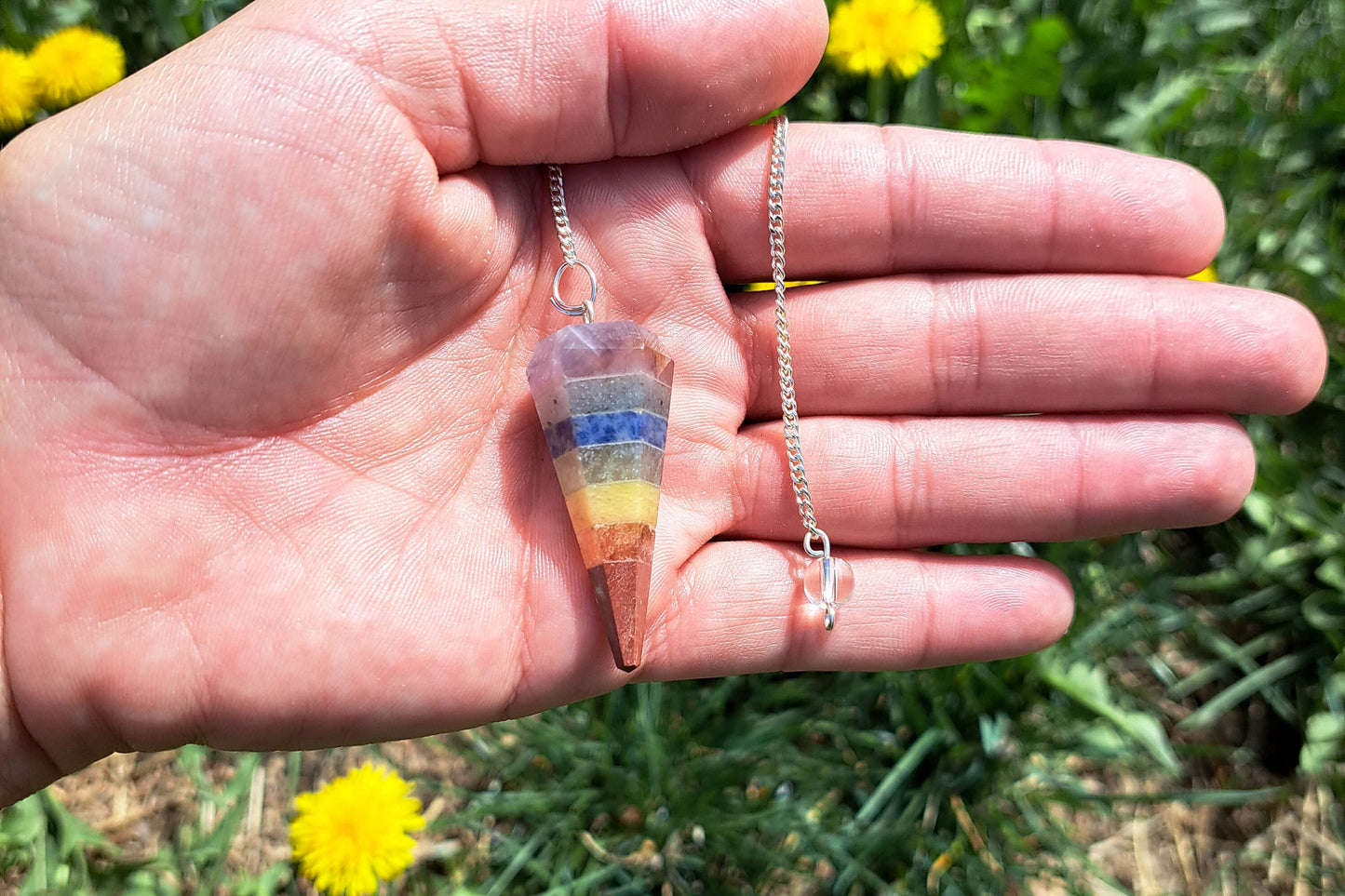 Crystal Chakra Pendulum for Spiritual Healing and Divination