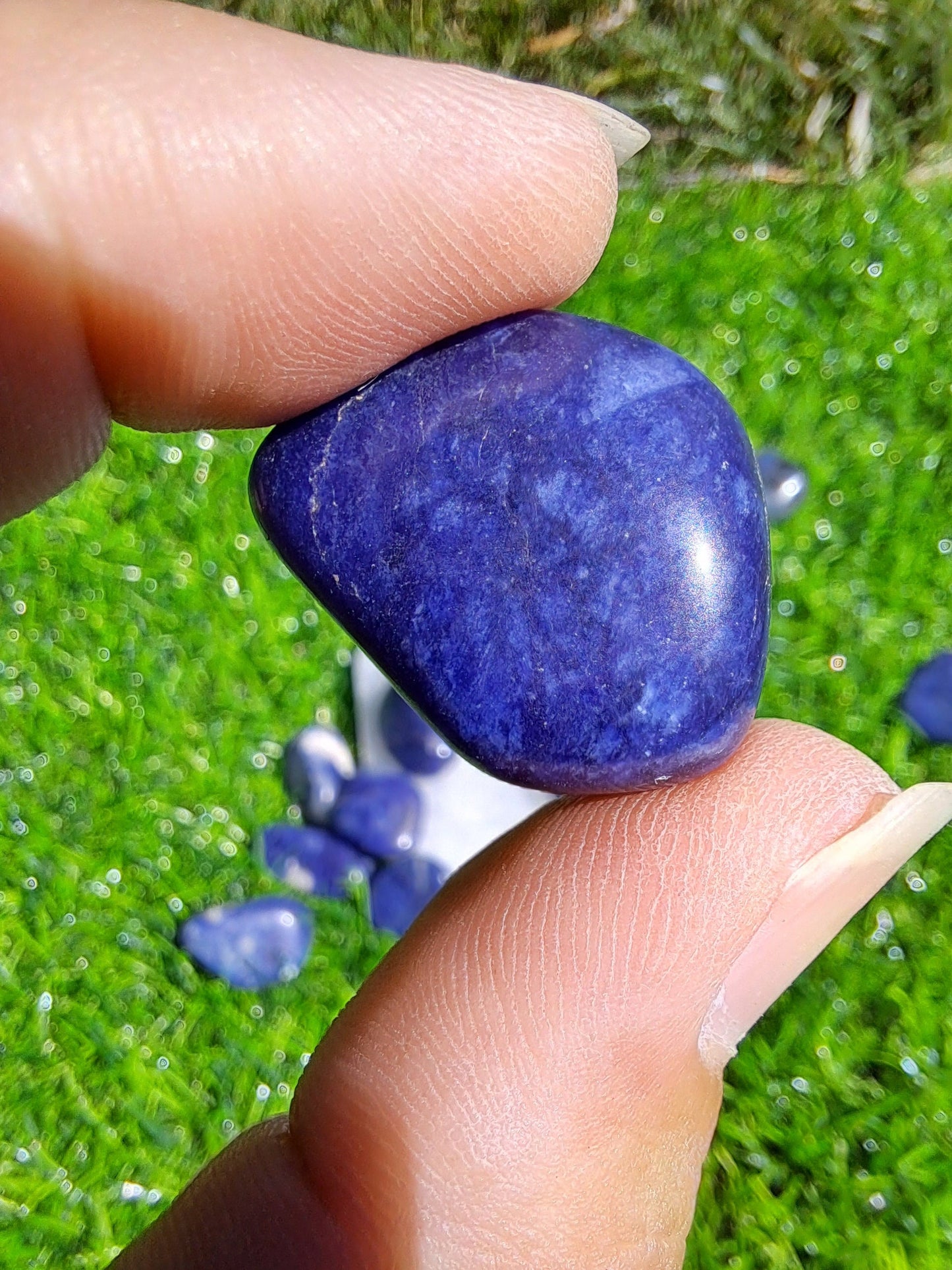 Healing Sodalite Crystal Tumble - Natural Stone for Calming and Intuition