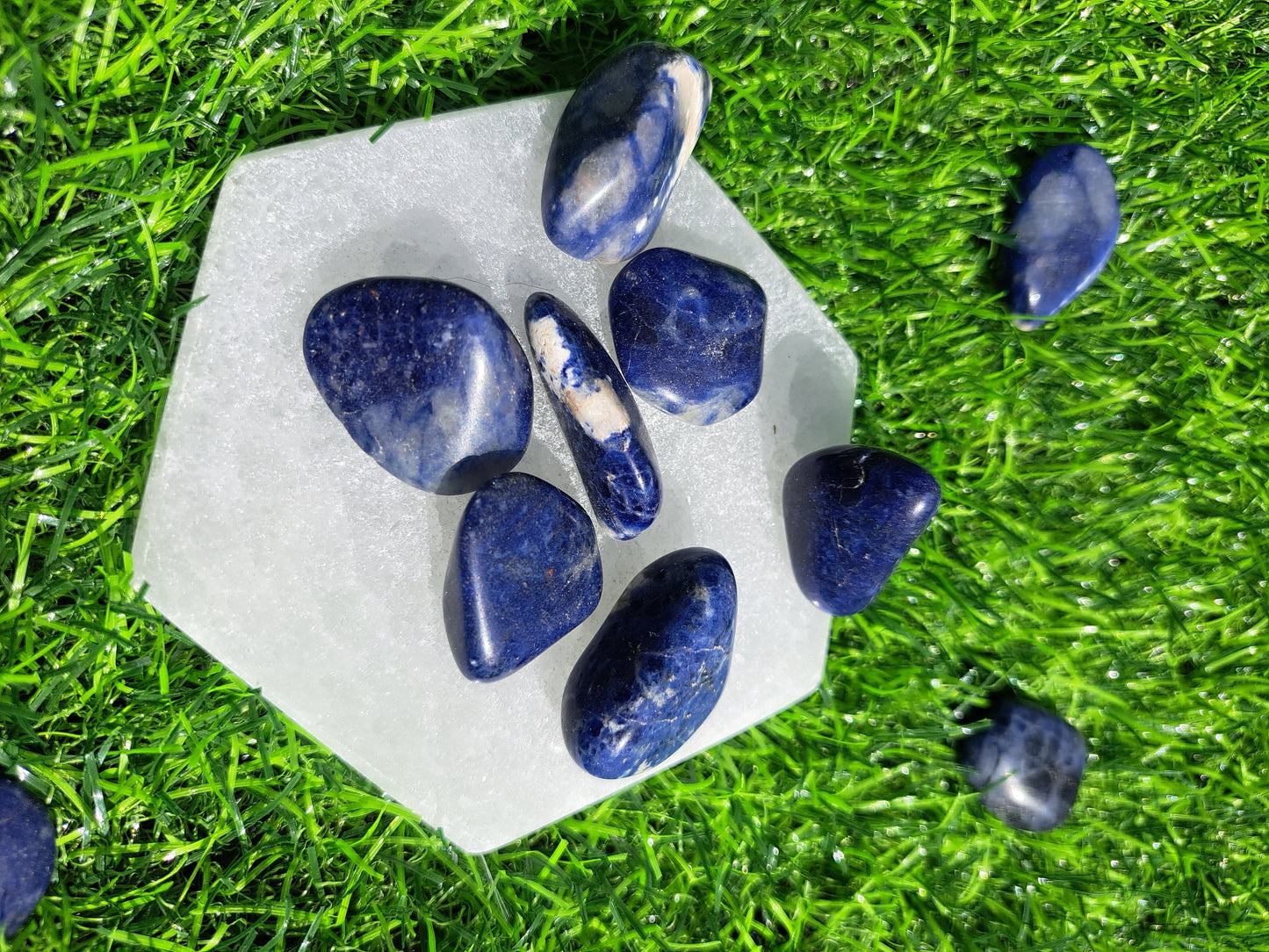 Healing Sodalite Crystal Tumble - Natural Stone for Calming and Intuition