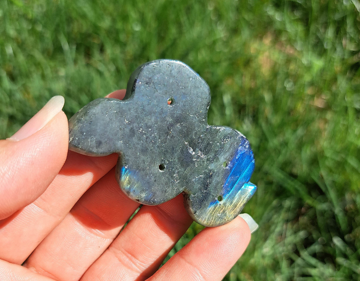 Mystical Serpent Guardian: Powerful Labradorite Snake Carving
