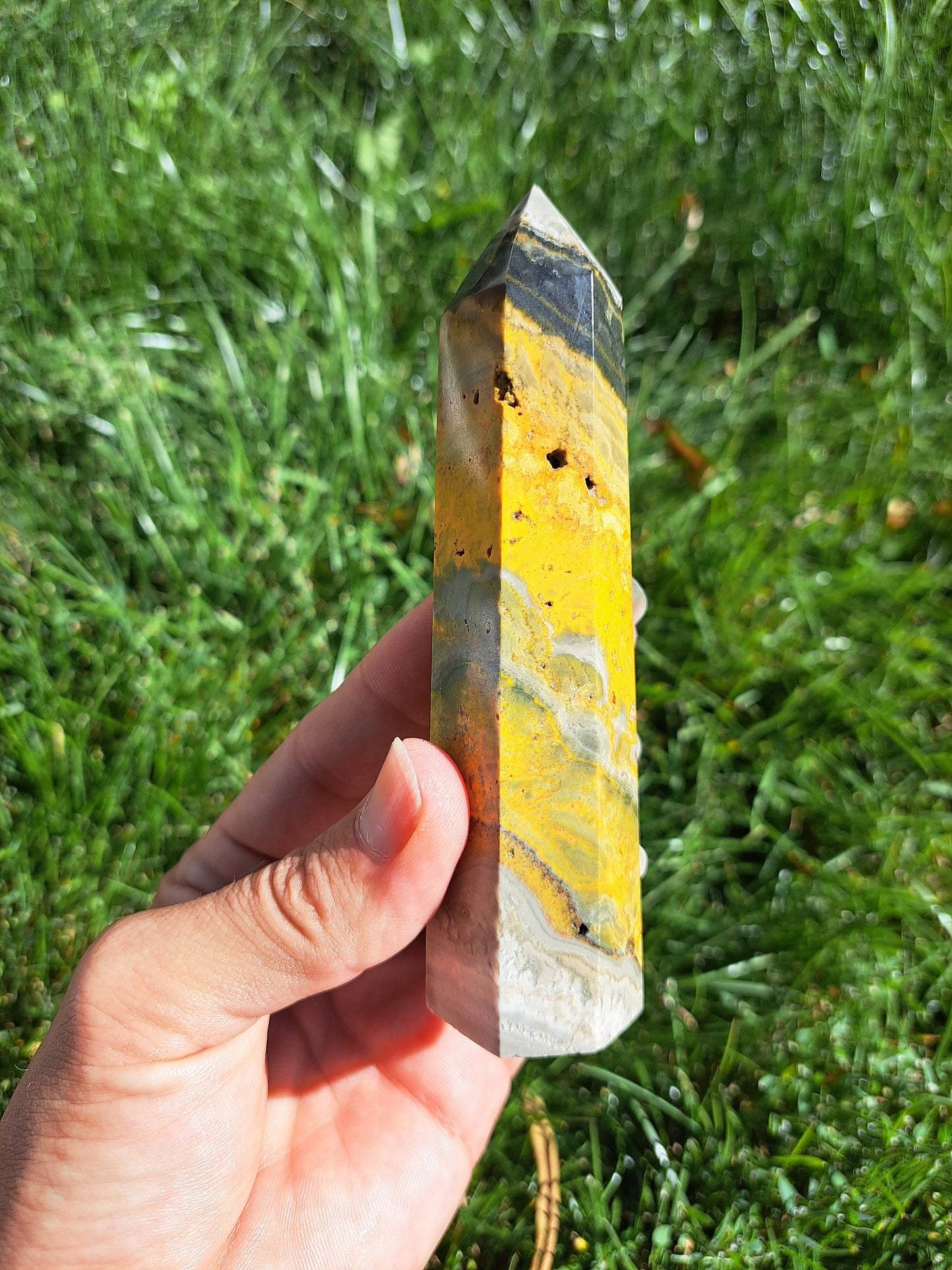 Bumble Bee Jasper Tower - Positive energy and Creativity
