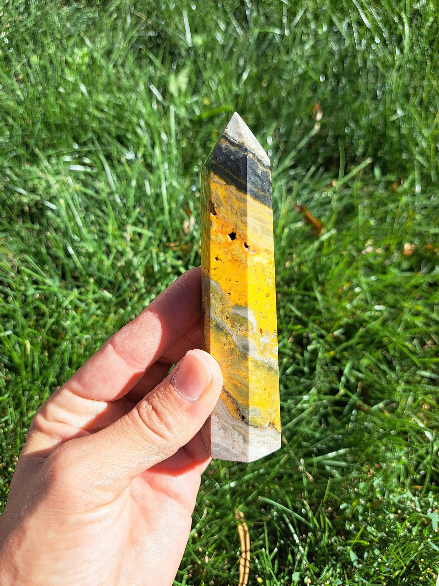 Bumble Bee Jasper Tower - Positive energy and Creativity