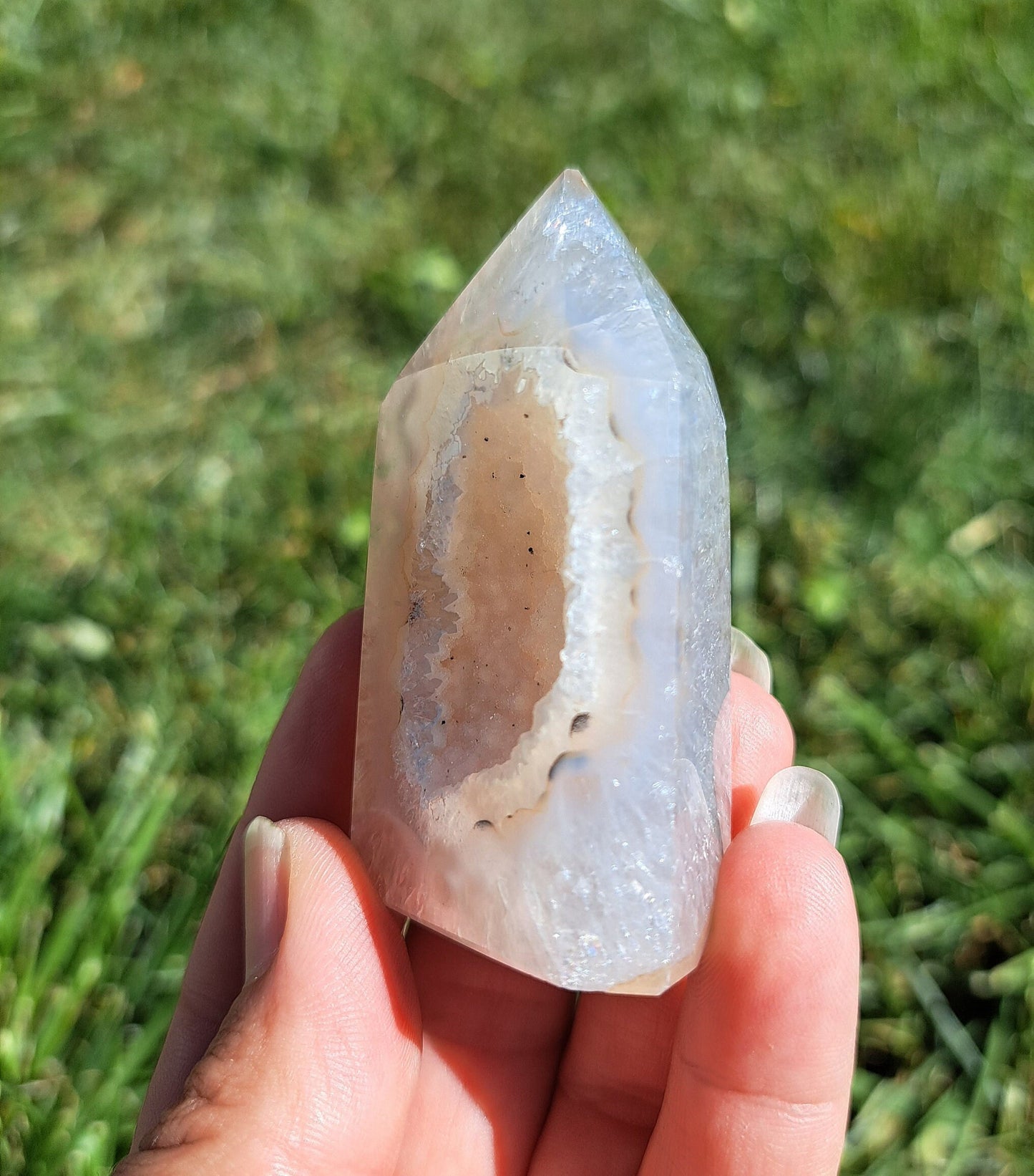 Druzy Agate Tower - Spiritual Healing and Meditation