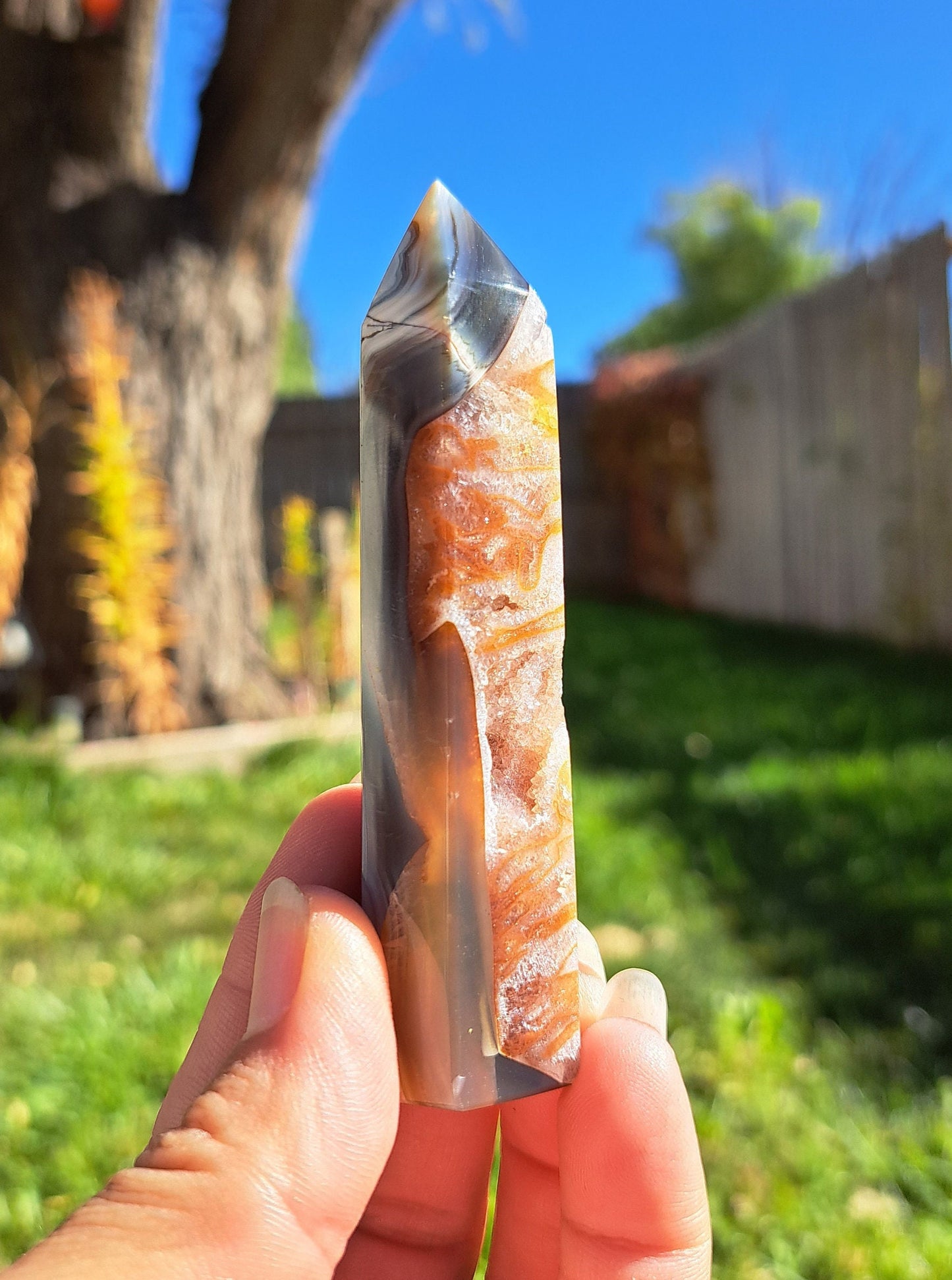 Stunning Agate Druzy Tower - Harmony, Positive Vibes, Inner Balance