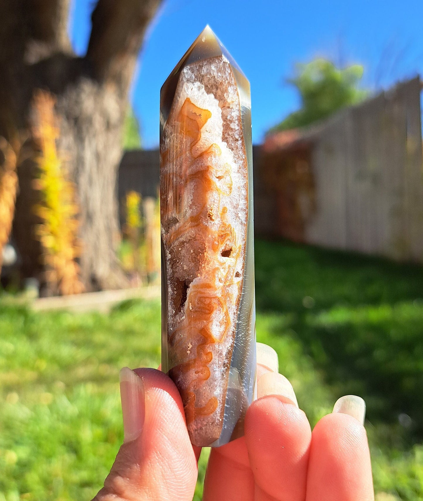 Stunning Agate Druzy Tower - Harmony, Positive Vibes, Inner Balance