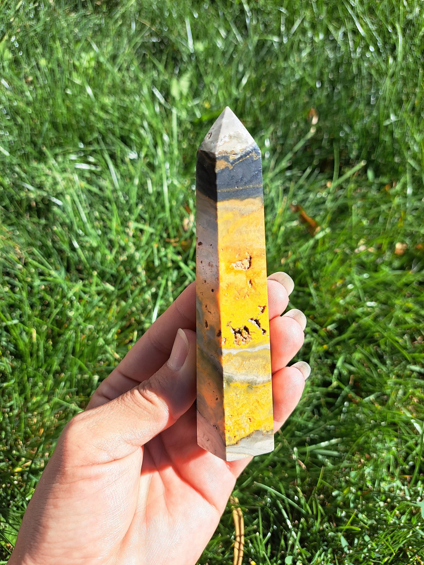 Bumble Bee Jasper Tower - Positive energy and Creativity