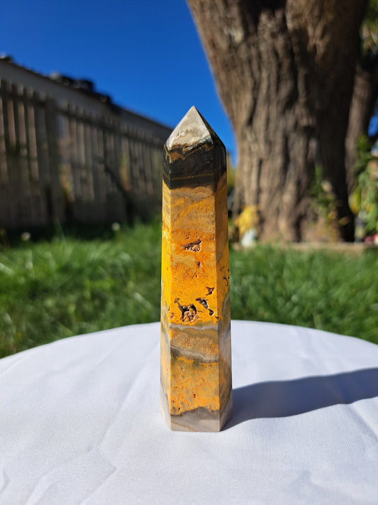 Bumble Bee Jasper Tower - Positive energy and Creativity