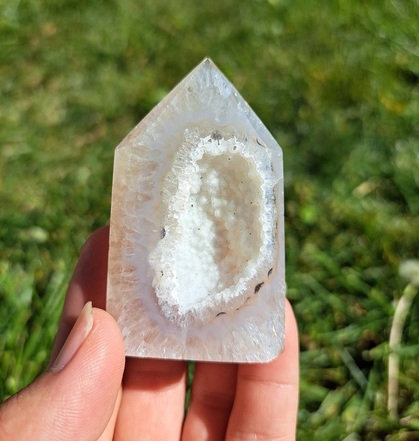 Druzy Agate Tower - Spiritual Healing and Meditation