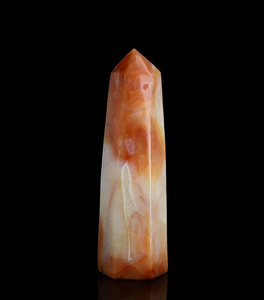 Carnelian Crystal Tower: Decorate your Space with the Vibrant Energy of Carnelian