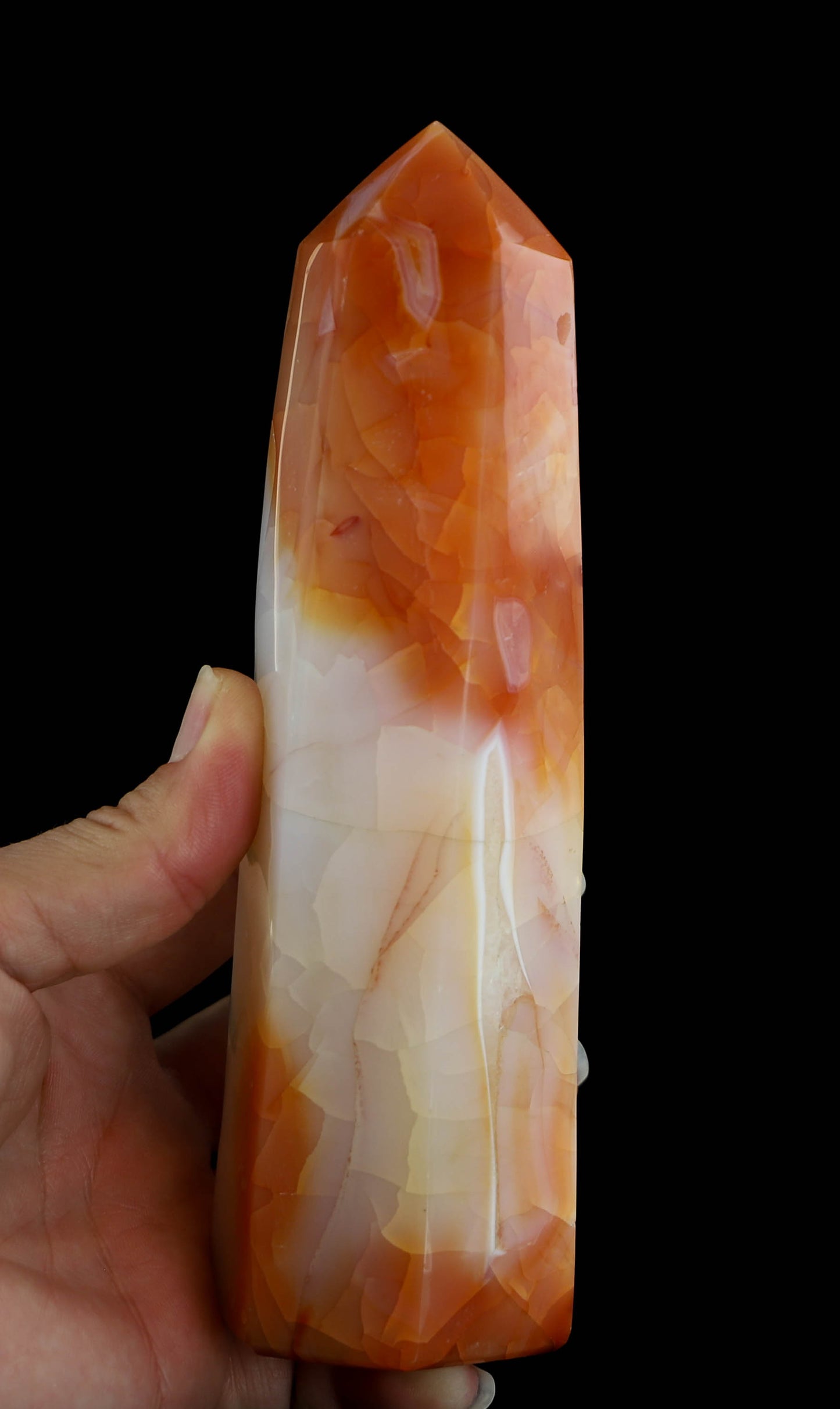 Carnelian Crystal Tower: Decorate your Space with the Vibrant Energy of Carnelian