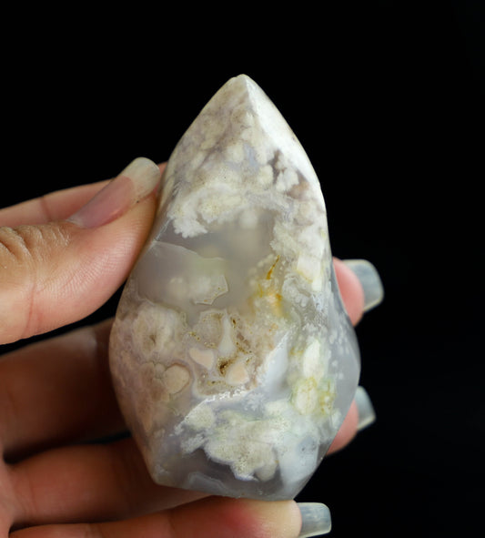 Flower Agate Crystal Flame
