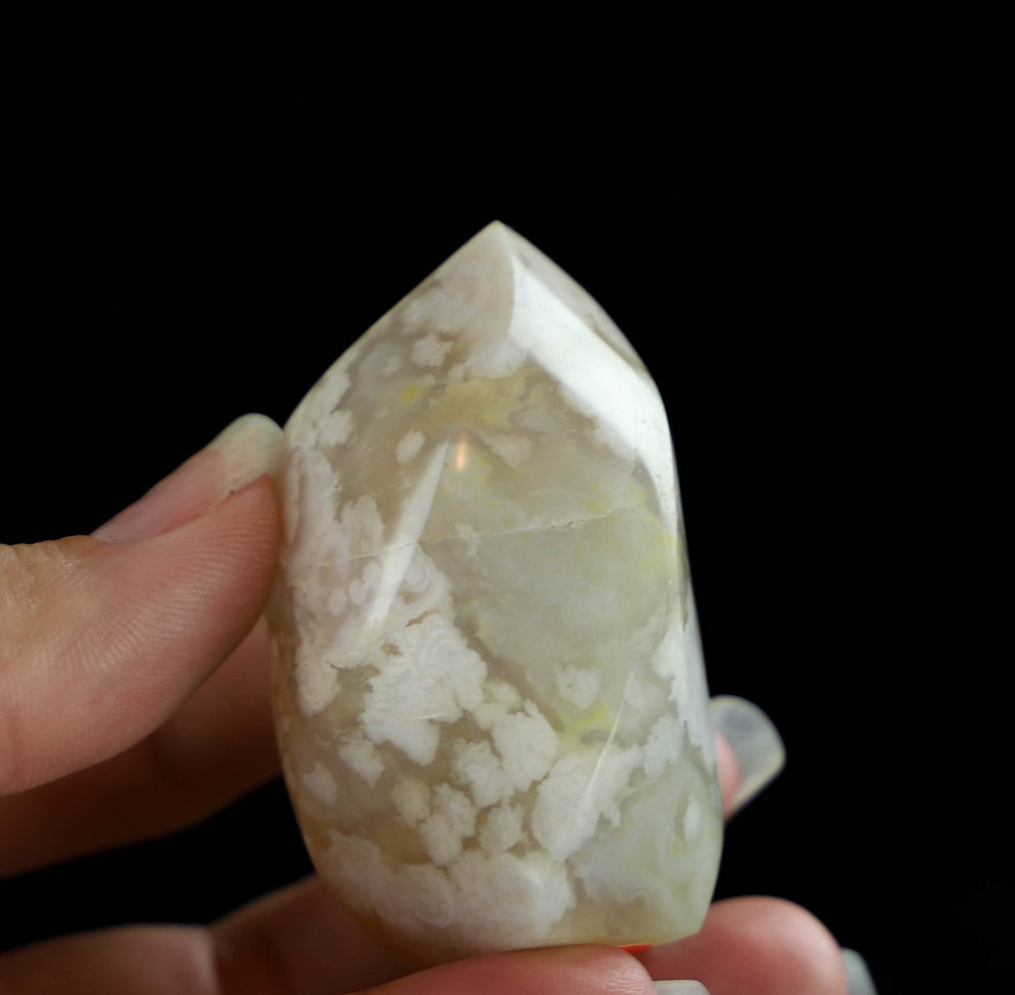 Flower Agate Crystal Flame - Tranquility and Serenity
