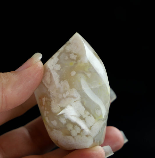 Flower Agate Crystal Flame - Tranquility and Serenity