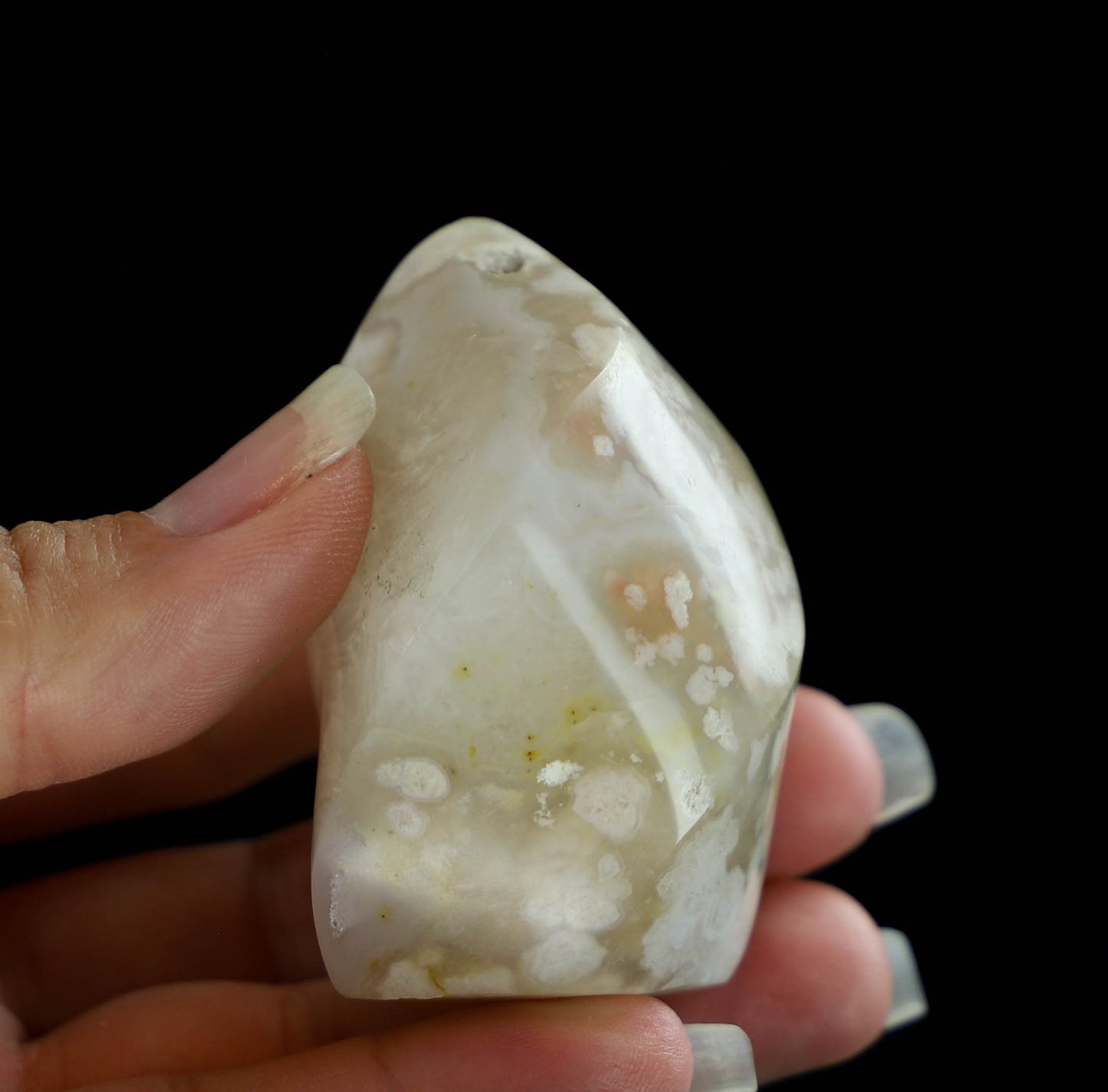 Flower Agate Crystal Flame - Tranquility and Serenity