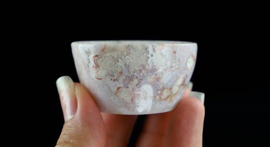 Flower Agate Crystal Bowl