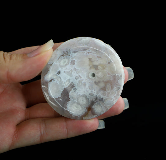 Flower Agate Crystal Bowl - Crystal Healing and Display