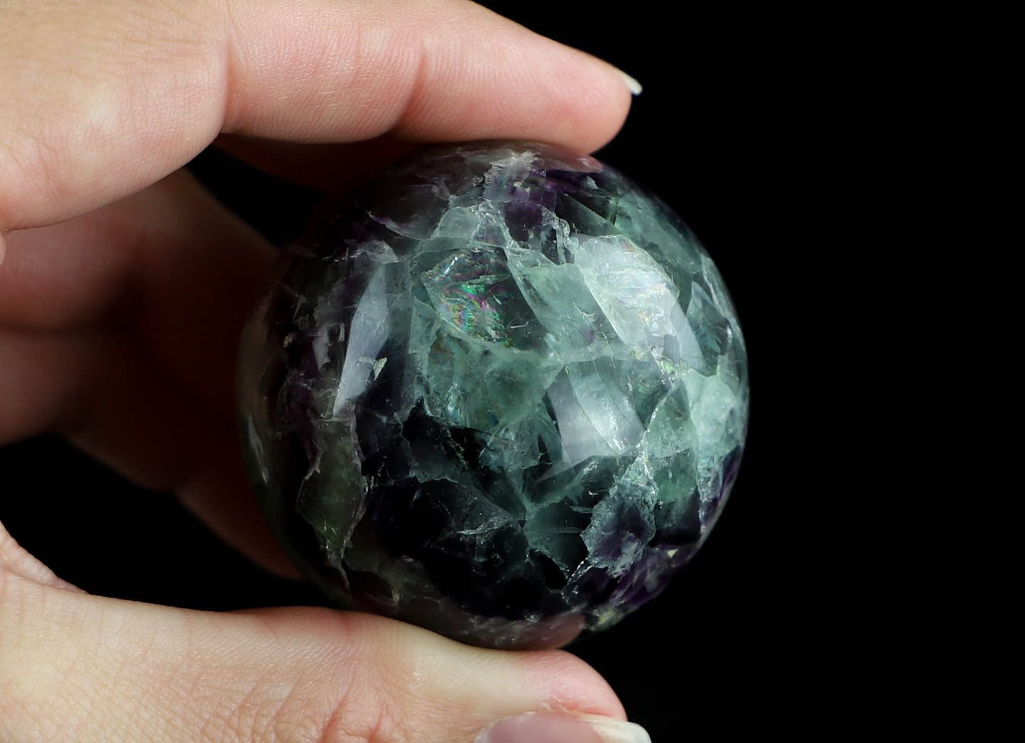 Rainbow Fluorite Sphere - Bring Harmony, Balance, and Positive energy into your life