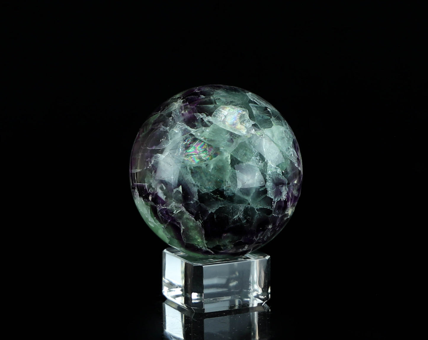 Rainbow Fluorite Sphere - Bring Harmony, Balance, and Positive energy into your life