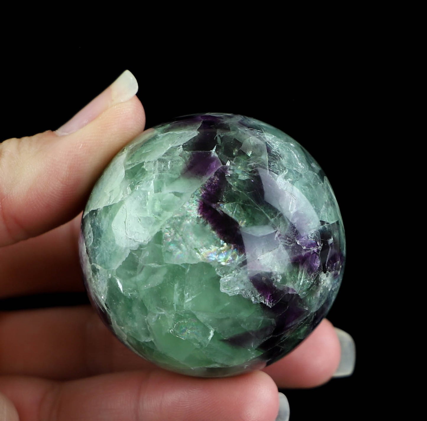 Rainbow Fluorite Sphere - Bring Harmony, Balance, and Positive energy into your life