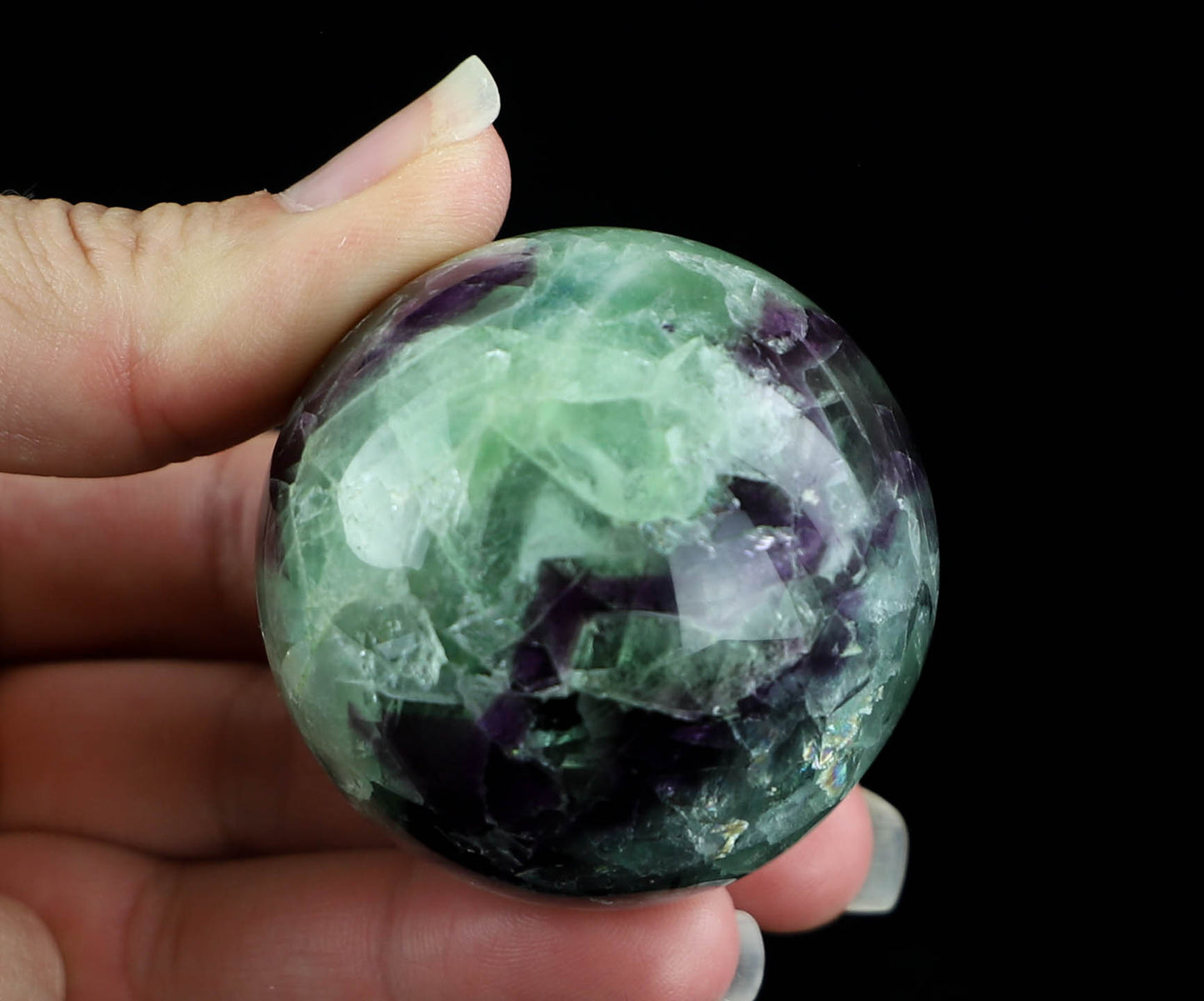 Rainbow Fluorite Sphere - Bring Harmony, Balance, and Positive energy into your life