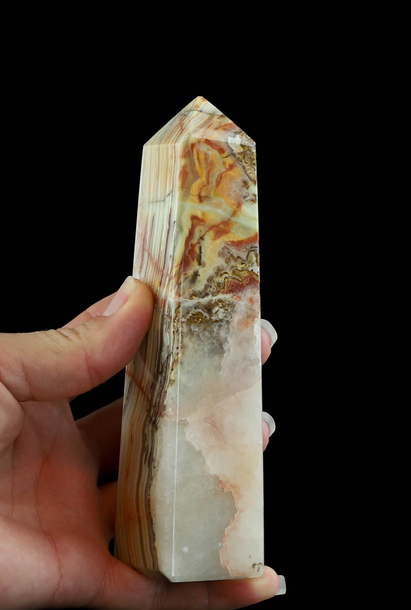 Natural Onyx Crystal Tower - Healing and Positive Energy