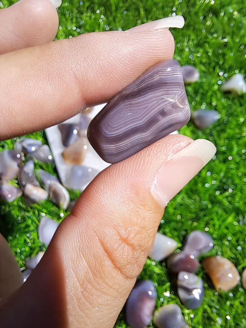 Natural Botswana Agate Crystal Tumble - Healing Gemstone for Balance and Harmony