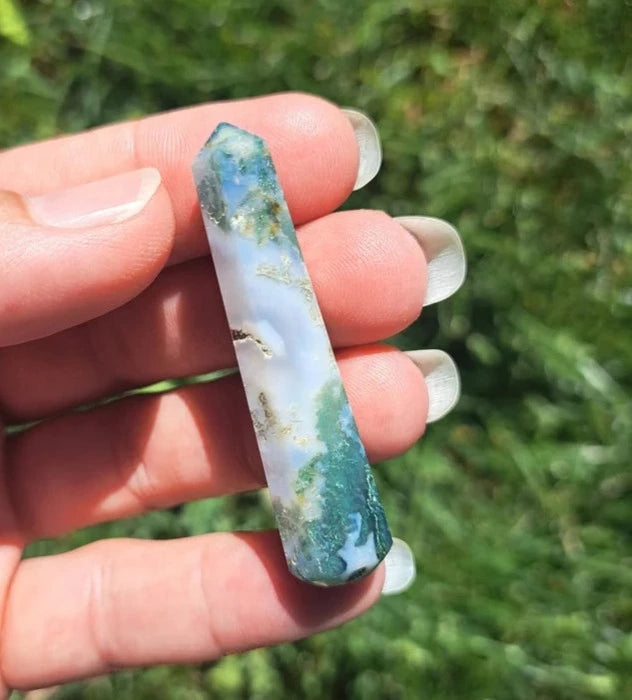 Mini Crystal Wand - Beautifully Carved Amethyst Crystal Point for Manifestation and Healing