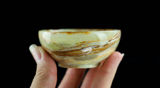 Green Onyx Crystal Bowl - Home Décor, Crystal Collection, Healing Crystals