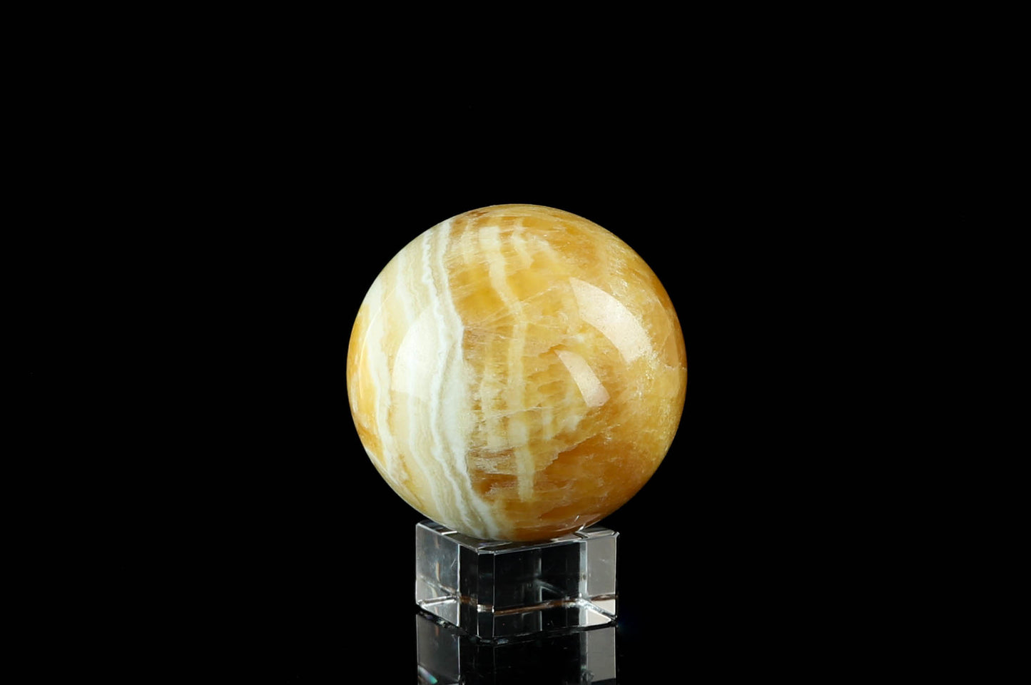 Orange Calcite Sphere - Unique Home Décor and Crystal Healing Gift