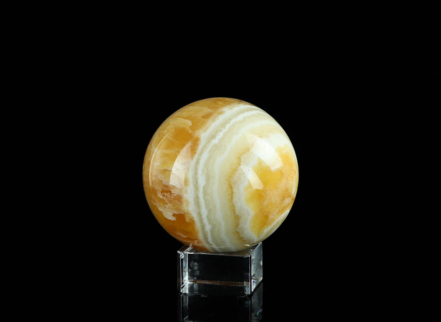 Orange Calcite Sphere - Unique Home Décor and Crystal Healing Gift