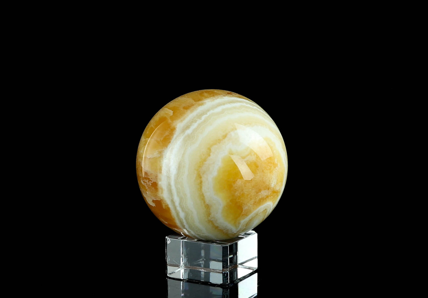 Orange Calcite Sphere - Unique Home Décor and Crystal Healing Gift
