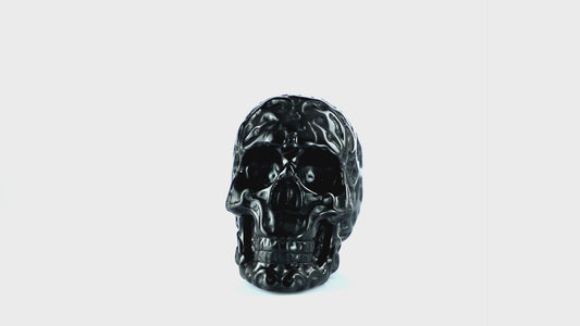 Obsidian Crystal Skull: Unique Hand-Carved Piece for Healing and Protection