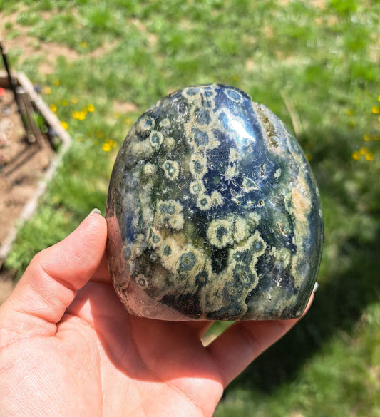 Ocean Jasper Freeform - Crystal Healing, Meditation, Grounding