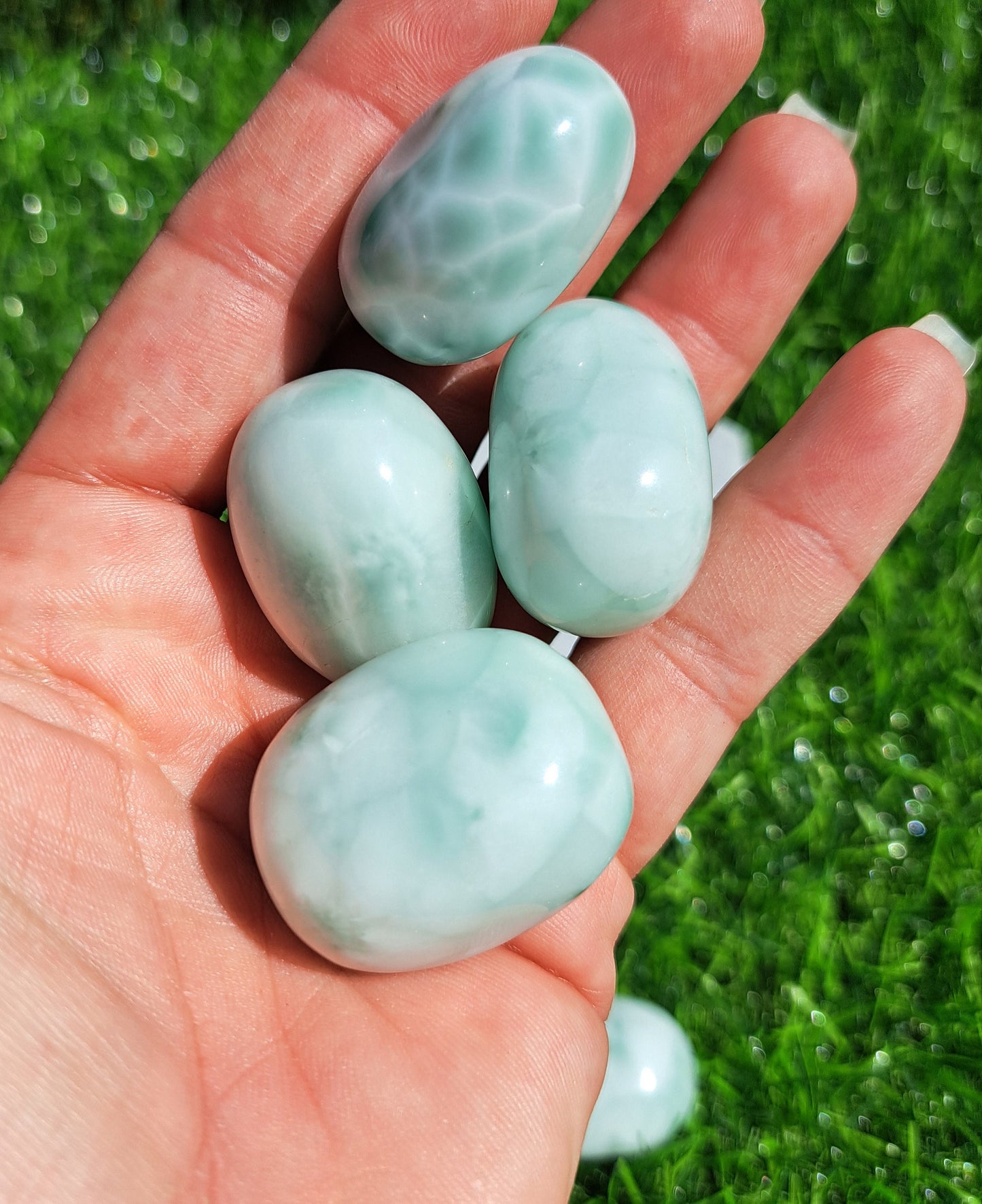 Larimar Crystal Tumble - Crystal Gift, Spiritual Stone, Home Décor