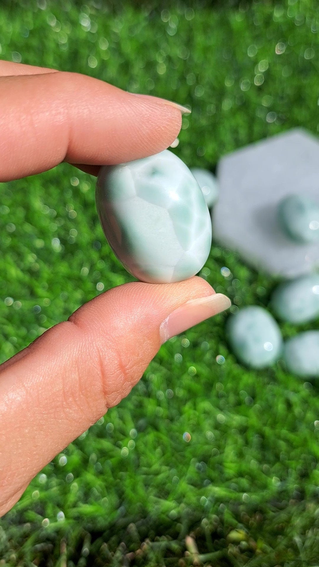 Larimar Crystal Tumble - Crystal Gift, Spiritual Stone, Home Décor