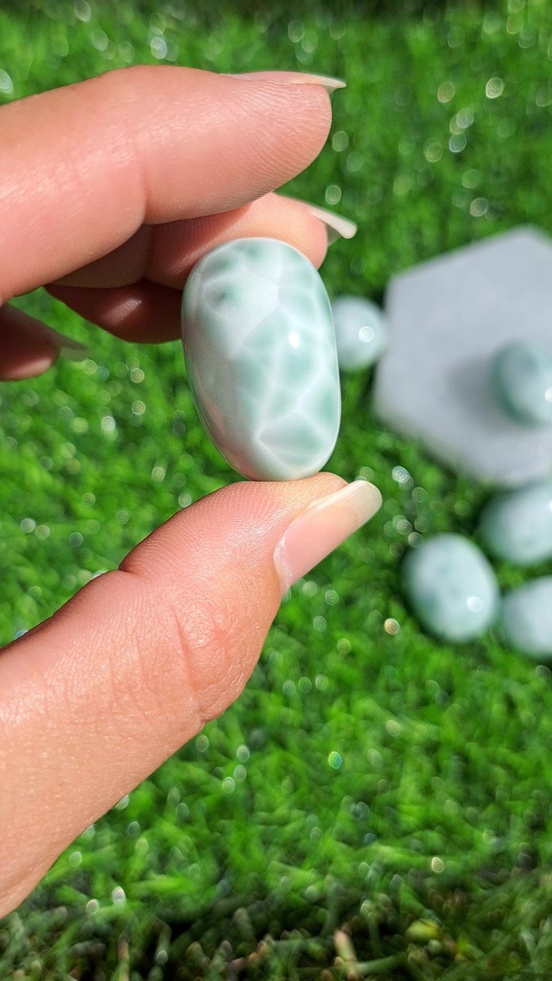 Larimar Crystal Tumble - Crystal Gift, Spiritual Stone, Home Décor