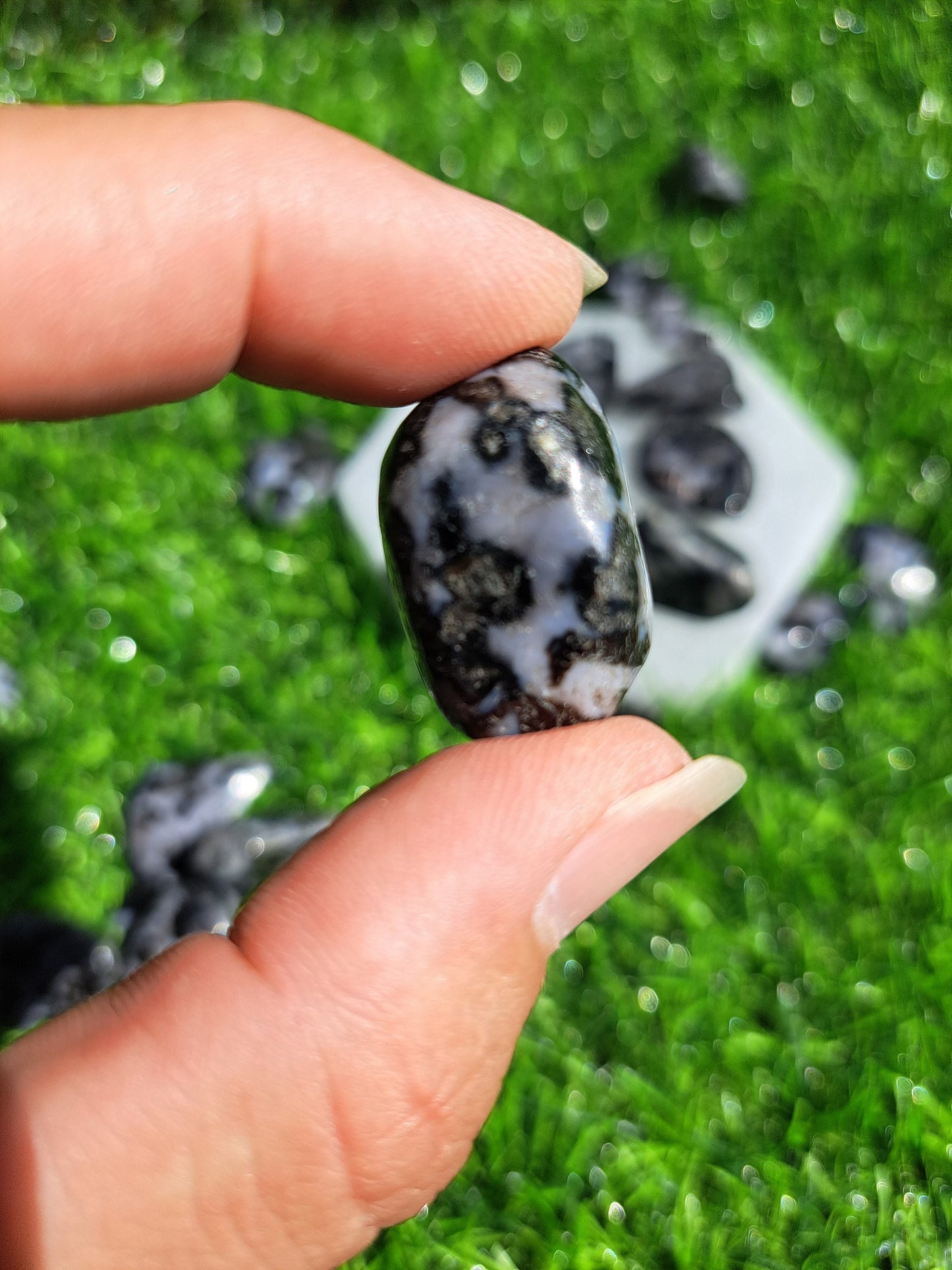 Indigo Gabbro Crystal Tumbles - Healing Stones for Balance and Protection