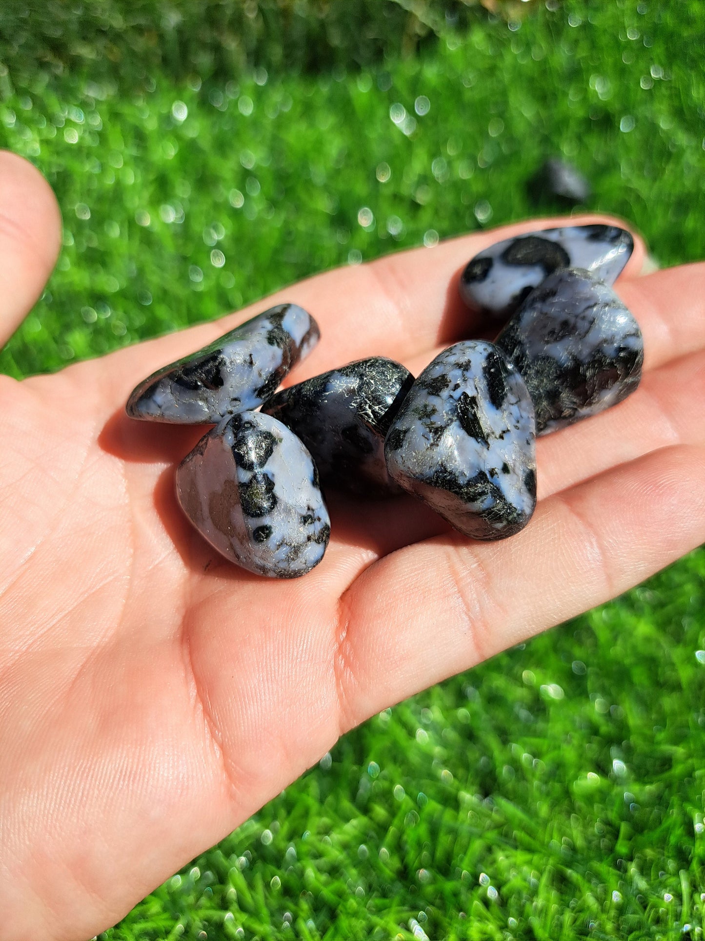 Indigo Gabbro Crystal Tumbles - Healing Stones for Balance and Protection