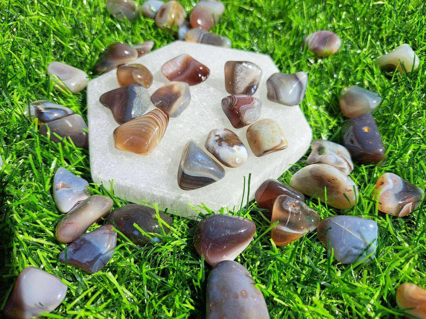 Natural Botswana Agate Crystal Tumble - Healing Gemstone for Balance and Harmony
