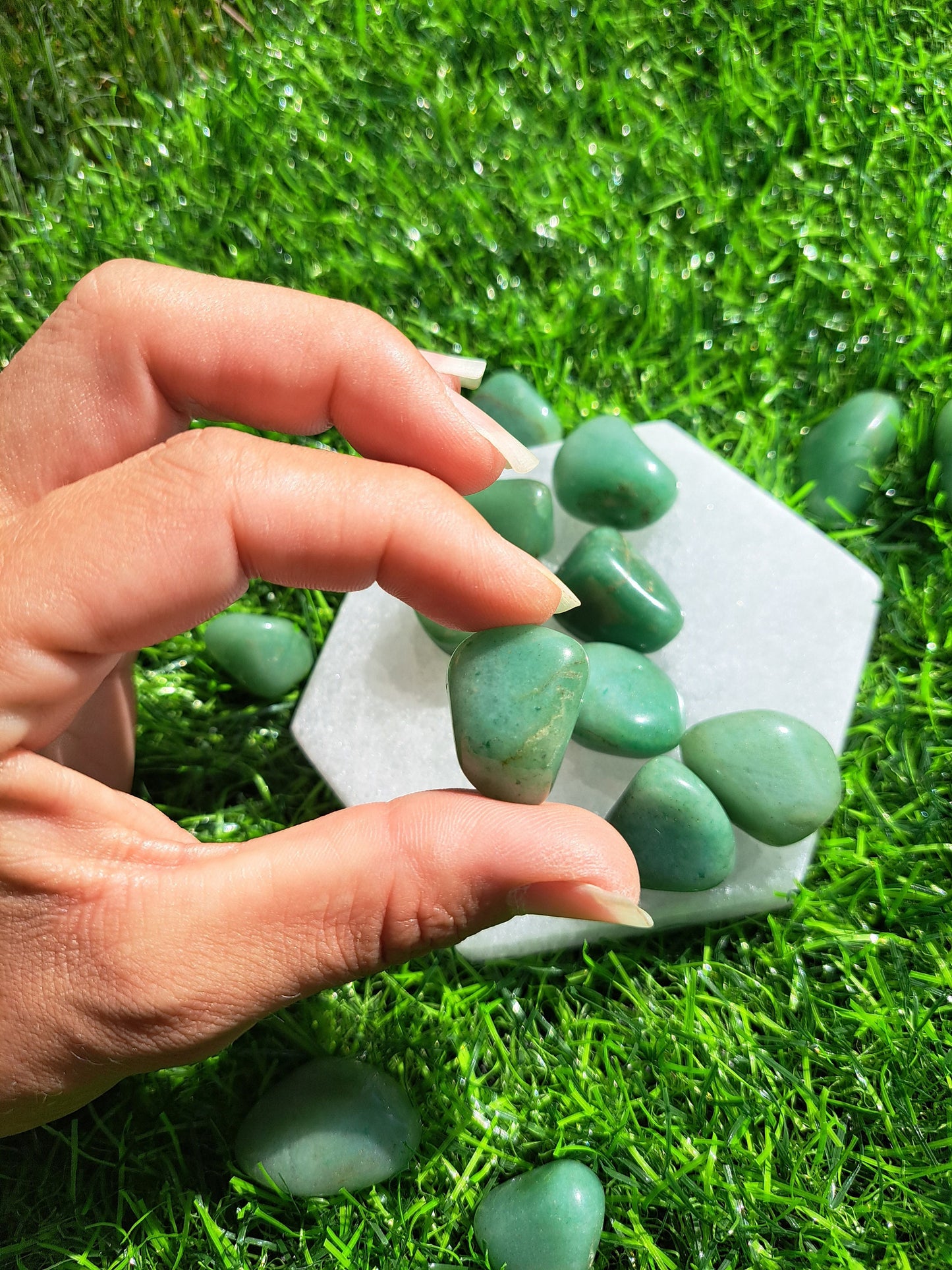 Green Aventurine Crystal Tumble - Natural Energy Healing Stone