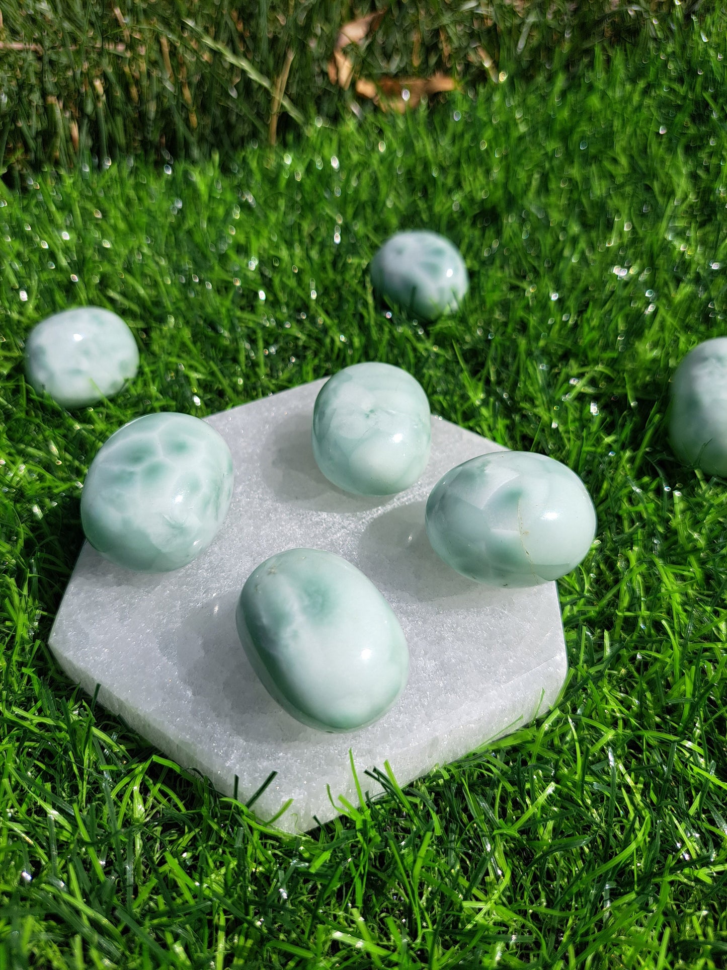 Larimar Crystal Tumble - Crystal Gift, Spiritual Stone, Home Décor