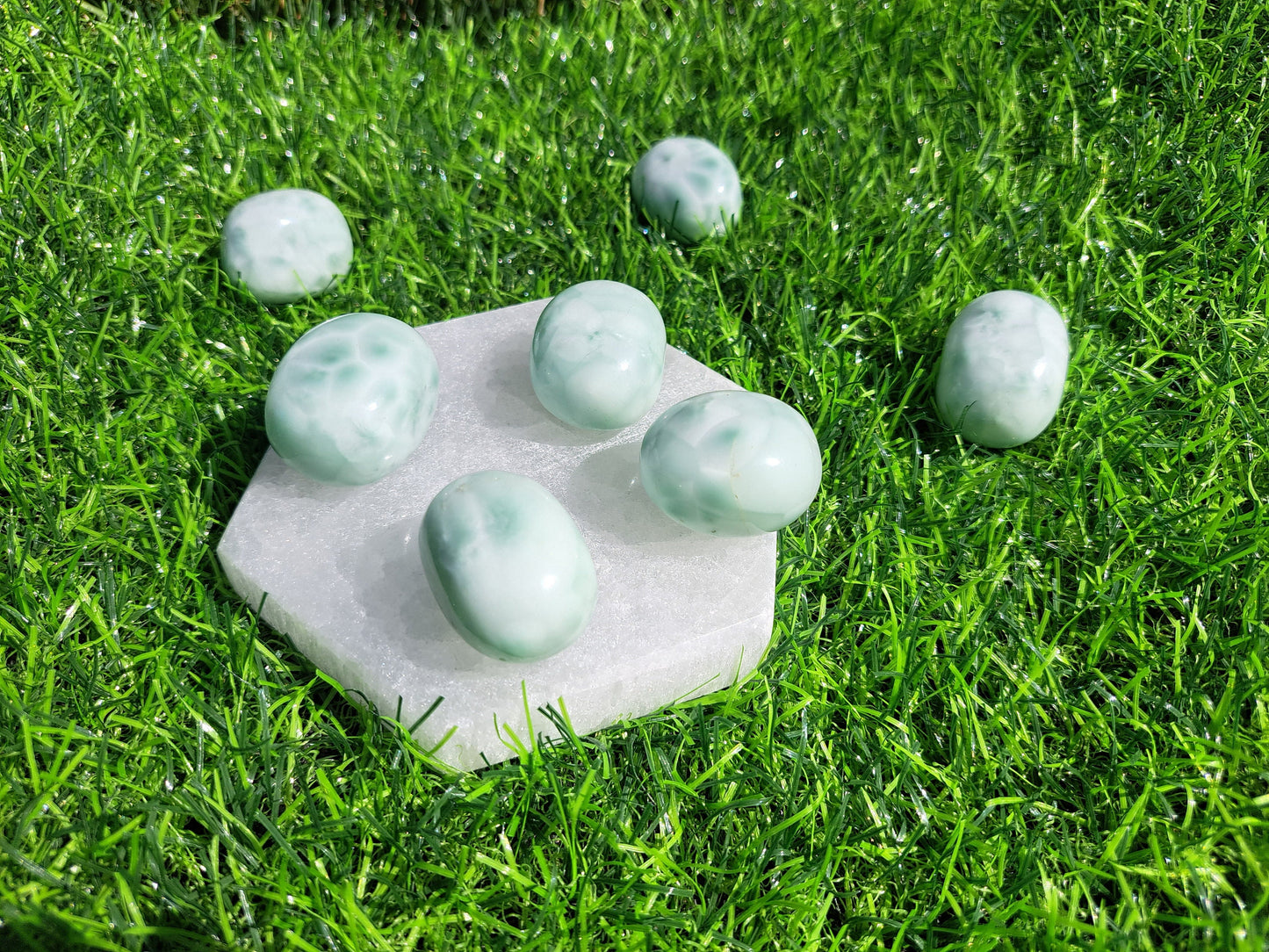 Larimar Crystal Tumble - Crystal Gift, Spiritual Stone, Home Décor