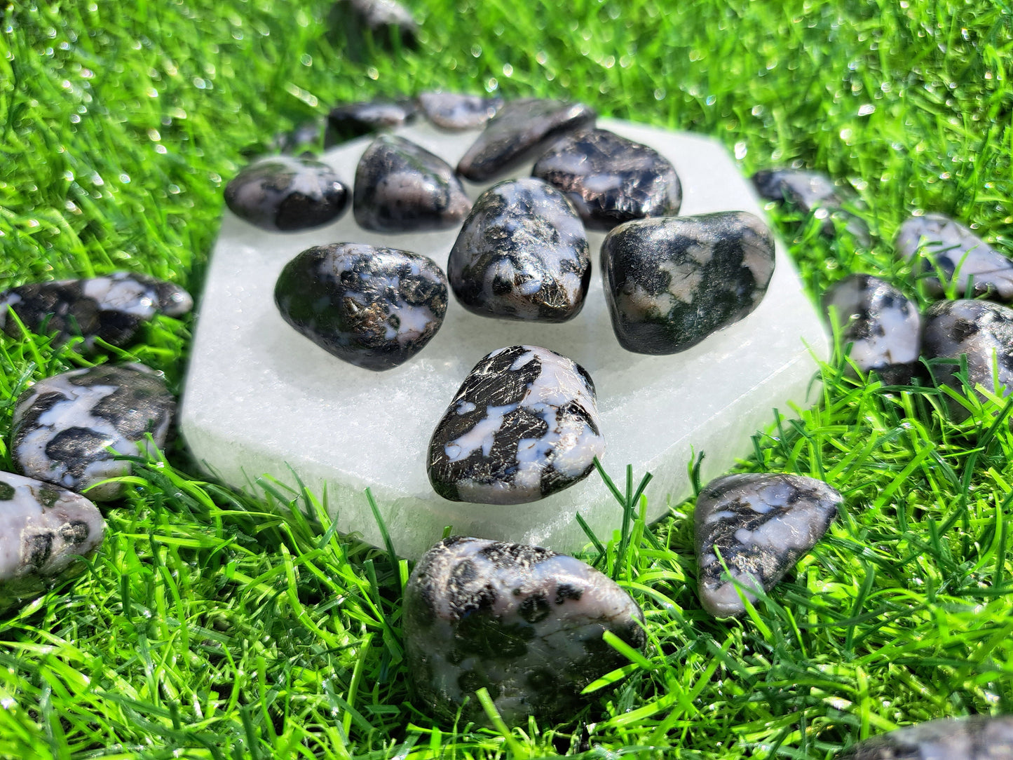Indigo Gabbro Crystal Tumbles - Healing Stones for Balance and Protection