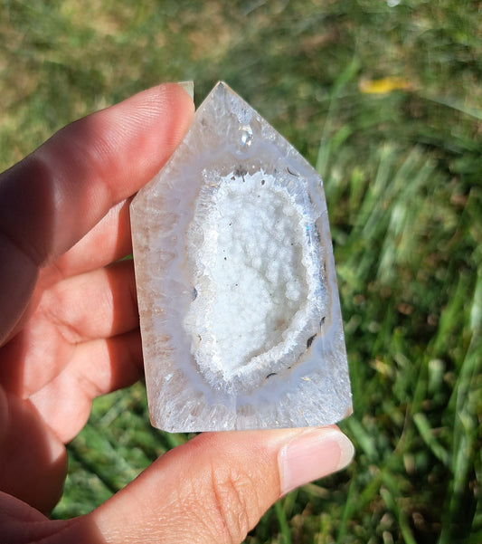 Druzy Agate Tower - Spiritual Healing and Meditation